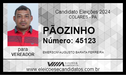 Candidato PÃOZINHO 2024 - COLARES - Eleições