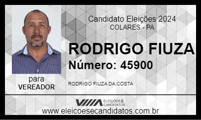 Candidato RODRIGO FIUZA 2024 - COLARES - Eleições