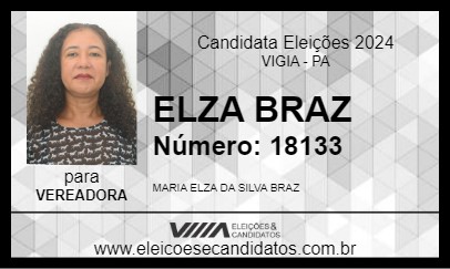 Candidato ELZA BRAZ 2024 - VIGIA - Eleições