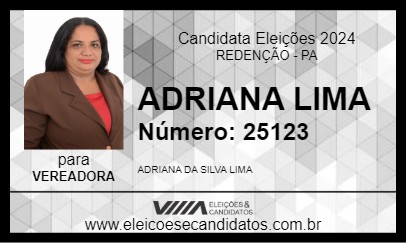 Candidato ADRIANA LIMA 2024 - REDENÇÃO - Eleições