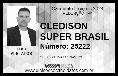 Candidato CLEDISON SUPER BRASIL 2024 - REDENÇÃO - Eleições