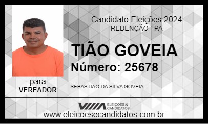 Candidato TIÃO GOVEIA 2024 - REDENÇÃO - Eleições