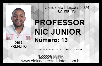 Candidato PROFESSOR NIC JUNIOR 2024 - SOURE - Eleições