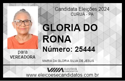 Candidato GLORIA DO RONA 2024 - CURUÁ - Eleições