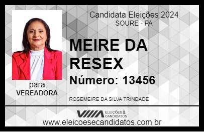 Candidato MEIRE DA RESEX 2024 - SOURE - Eleições