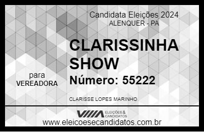 Candidato CLARISSINHA SHOW 2024 - ALENQUER - Eleições