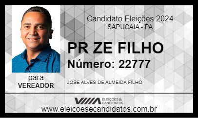 Candidato PR ZE FILHO 2024 - SAPUCAIA - Eleições