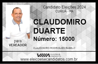 Candidato CLAUDOMIRO DUARTE 2024 - CURUÁ - Eleições