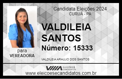 Candidato VALDILEIA SANTOS 2024 - CURUÁ - Eleições