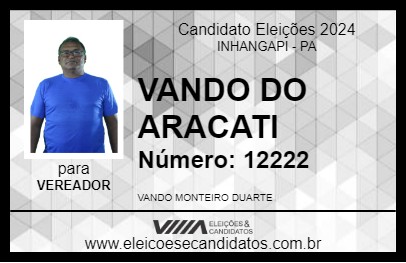 Candidato VANDO DO ARACATI 2024 - INHANGAPI - Eleições