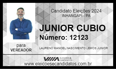 Candidato JUNIOR CUBIL 2024 - INHANGAPI - Eleições