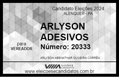 Candidato ARLYSON ADESIVOS 2024 - ALENQUER - Eleições