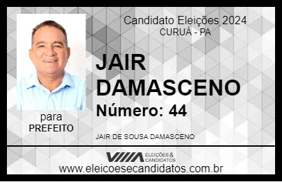 Candidato JAIR DAMASCENO 2024 - CURUÁ - Eleições