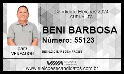 Candidato BENI BARBOSA 2024 - CURUÁ - Eleições