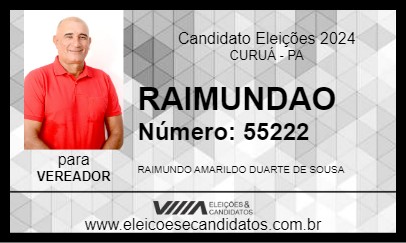 Candidato RAIMUNDAO 2024 - CURUÁ - Eleições