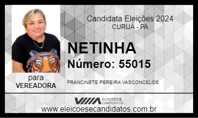 Candidato NETINHA 2024 - CURUÁ - Eleições