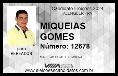 Candidato MIQUEIAS GOMES 2024 - ALENQUER - Eleições