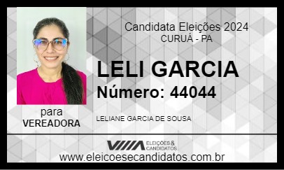 Candidato LELI GARCIA 2024 - CURUÁ - Eleições