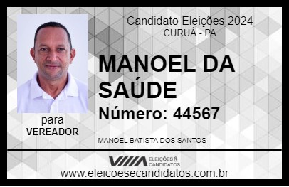 Candidato MANOEL DA SAÚDE 2024 - CURUÁ - Eleições