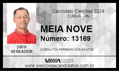 Candidato MEIA NOVE 2024 - CURUÁ - Eleições