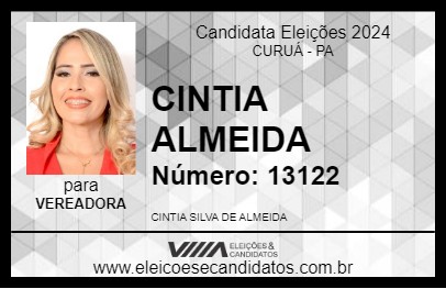 Candidato CINTIA ALMEIDA 2024 - CURUÁ - Eleições