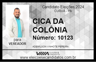 Candidato CICA DA COLÔNIA 2024 - CURUÁ - Eleições