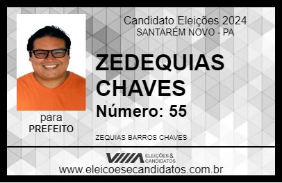 Candidato ZEDEQUIAS CHAVES 2024 - SANTARÉM NOVO - Eleições