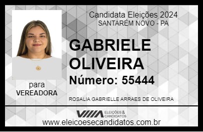 Candidato GABRIELE OLIVEIRA 2024 - SANTARÉM NOVO - Eleições