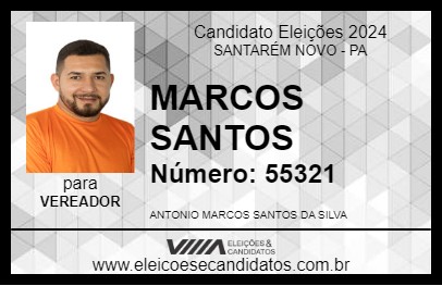 Candidato MARCOS SANTOS 2024 - SANTARÉM NOVO - Eleições