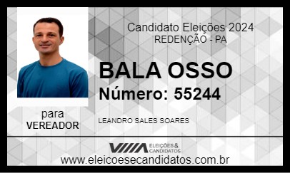 Candidato BALA OSSO 2024 - REDENÇÃO - Eleições