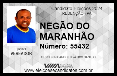 Candidato NEGÃO DO MARANHÃO 2024 - REDENÇÃO - Eleições