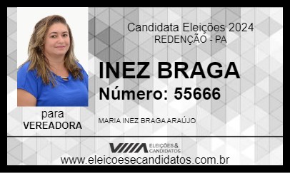 Candidato INEZ BRAGA 2024 - REDENÇÃO - Eleições