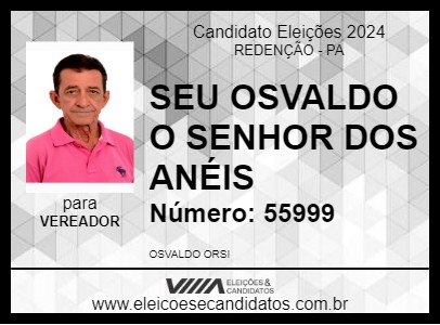 Candidato SEU OSVALDO O SENHOR DOS ANÉIS 2024 - REDENÇÃO - Eleições