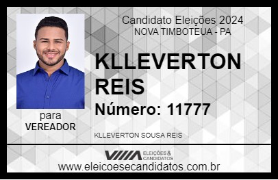 Candidato KLLEVERTON REIS 2024 - NOVA TIMBOTEUA - Eleições