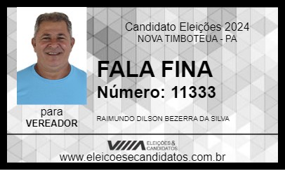 Candidato FALA FINA 2024 - NOVA TIMBOTEUA - Eleições