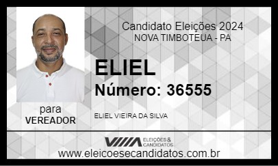 Candidato ELIEL 2024 - NOVA TIMBOTEUA - Eleições