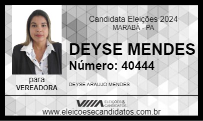 Candidato DEYSE MENDES 2024 - MARABÁ - Eleições