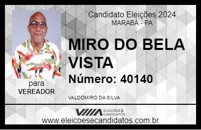 Candidato MIRO DO BELA VISTA 2024 - MARABÁ - Eleições