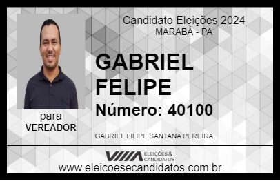 Candidato GABRIEL FELIPE 2024 - MARABÁ - Eleições