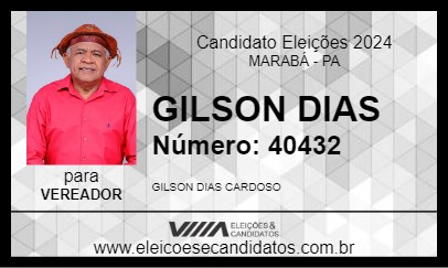 Candidato GILSON DIAS 2024 - MARABÁ - Eleições