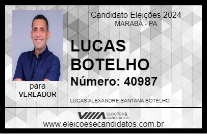 Candidato LUCAS BOTELHO 2024 - MARABÁ - Eleições