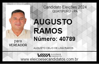 Candidato AUGUSTO RAMOS 2024 - QUATIPURU - Eleições