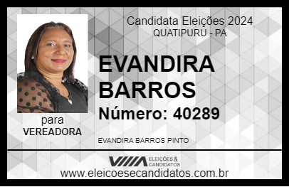 Candidato EVANDIRA BARROS 2024 - QUATIPURU - Eleições