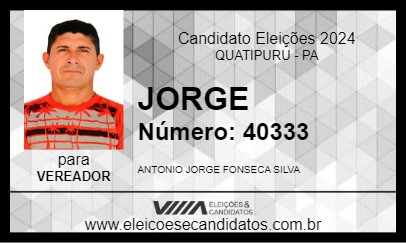 Candidato JORGE 2024 - QUATIPURU - Eleições