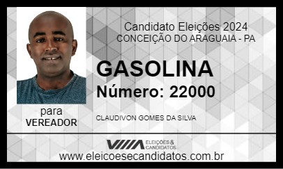 Candidato GASOLINA 2024 - CONCEIÇÃO DO ARAGUAIA - Eleições