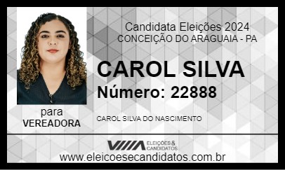 Candidato CAROL SILVA 2024 - CONCEIÇÃO DO ARAGUAIA - Eleições