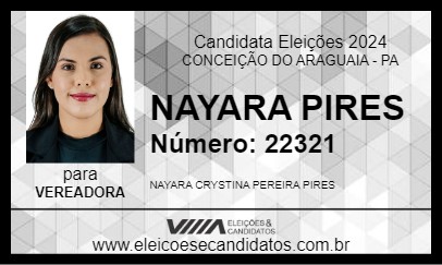 Candidato NAYARA PIRES 2024 - CONCEIÇÃO DO ARAGUAIA - Eleições