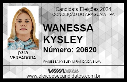 Candidato WANESSA KYSLEY 2024 - CONCEIÇÃO DO ARAGUAIA - Eleições