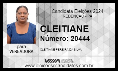 Candidato CLEITIANE 2024 - REDENÇÃO - Eleições