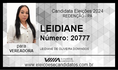 Candidato LEIDIANE 2024 - REDENÇÃO - Eleições